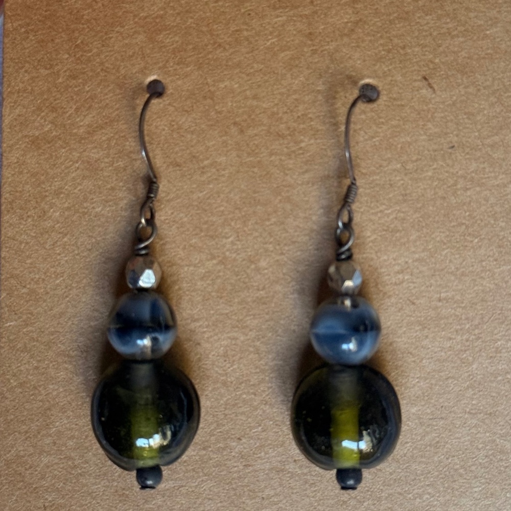 Glass bead earrings